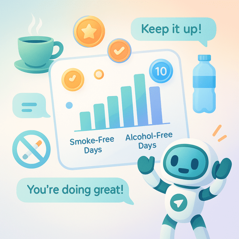 Бросить курить и пить: мотивация и привычки с Telegram-ботом