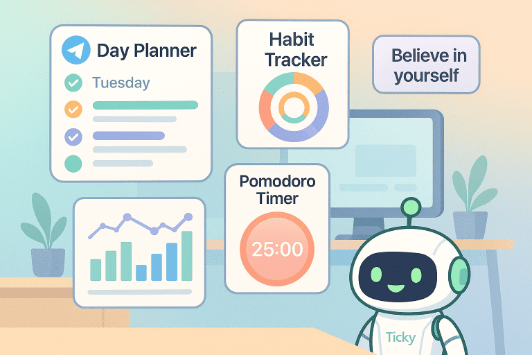 Телеграм бот продуктивность и саморазвитие — твой личный помощник