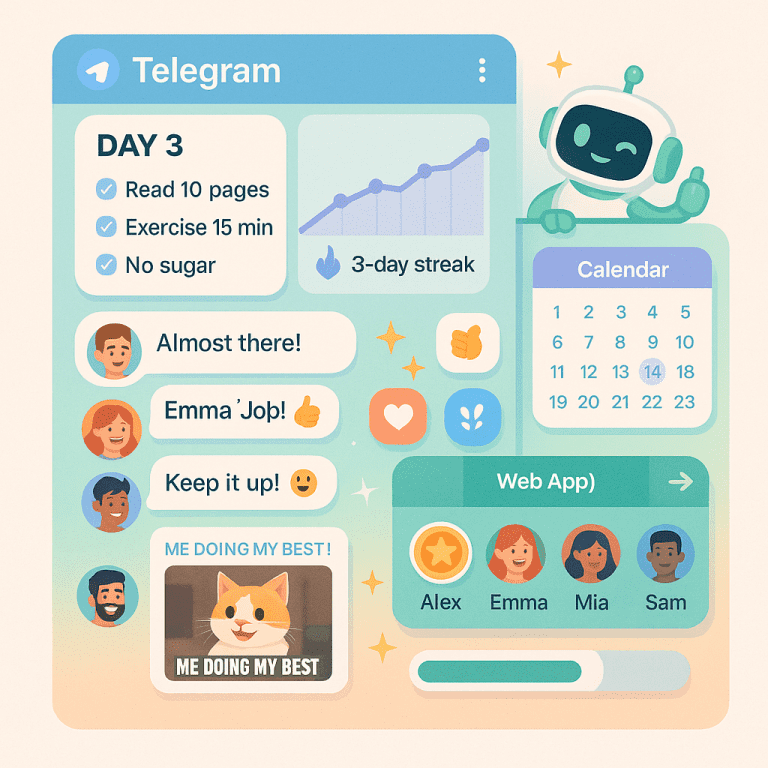bot челлендж telegram гайд и примеры поддержки друзей