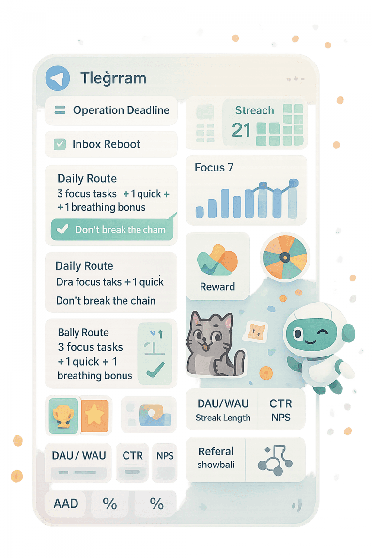 геймификация telegram чеклист повышения продуктивности