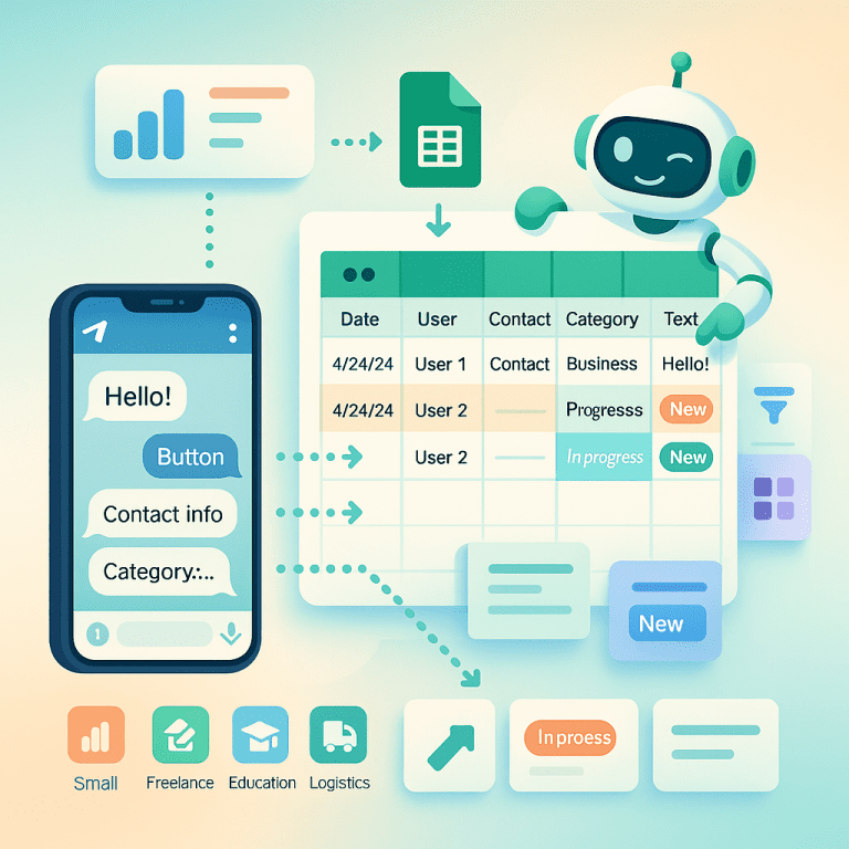 интеграция telegram bot с Google Sheets гайд и примеры